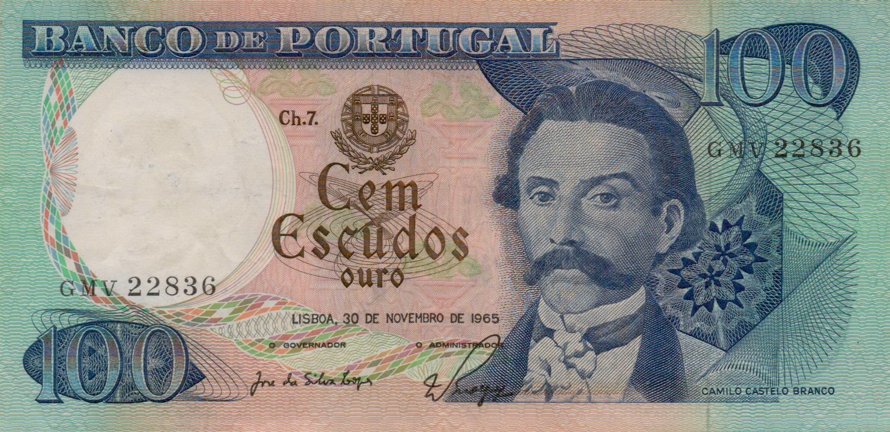 Portugal 100 1965 UNC P-169/a8
